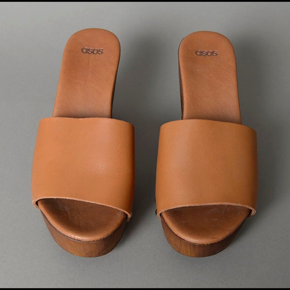 Asos Leather and Wood Heels